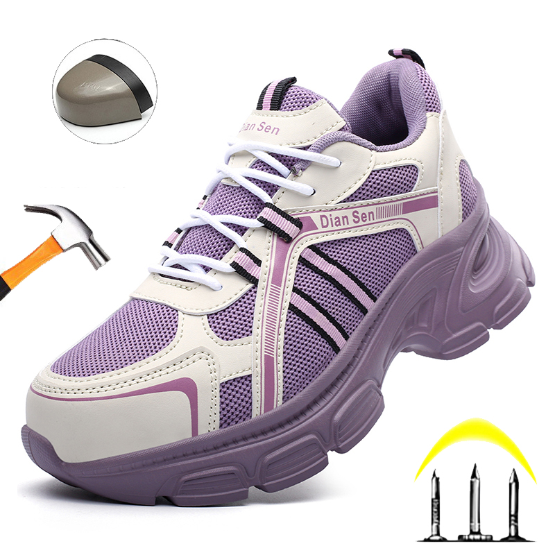 Women'S Shoes For Work - Scarpe Antinfortunistiche da Donna, Resistenti all'Usura,