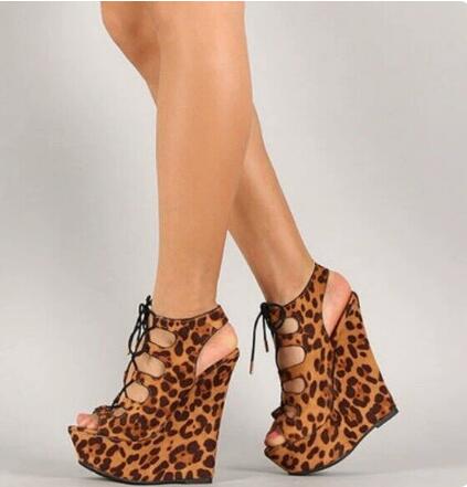 Sandali con zeppa alta in pell - Women'S Shoes Yellow recensione e prezzo