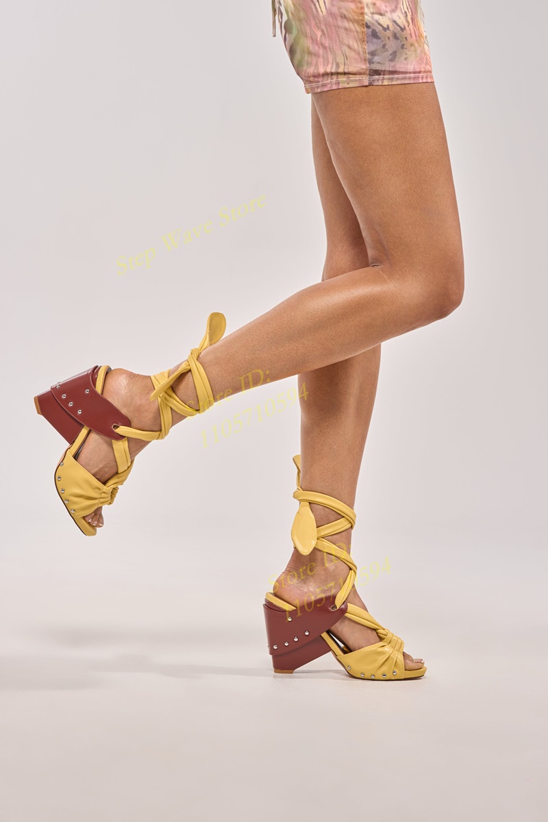 Sandali Gialli in Ecopelle con - Women'S Shoes Yellow recensione e prezzo