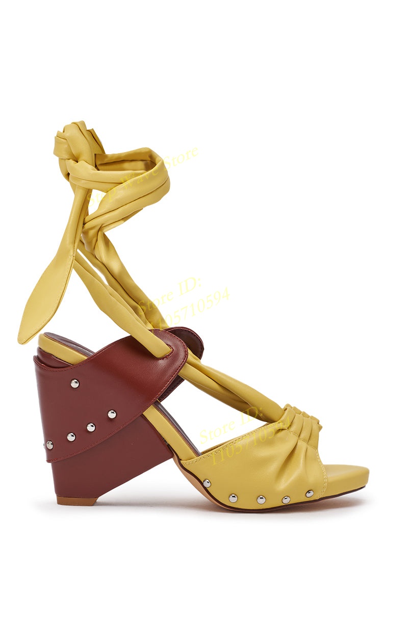 Sandali Gialli in Ecopelle con - Women'S Shoes Yellow recensione e prezzo